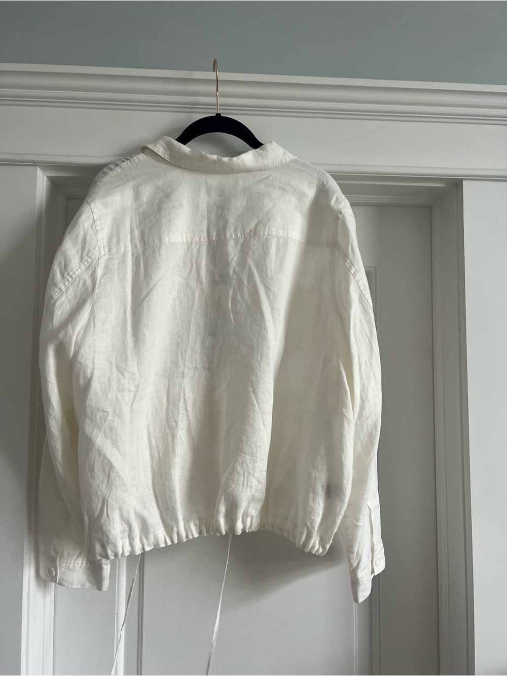 Tommy Bahama White Drawstring Hem Button-Up Jacket - Picture 8 of 8